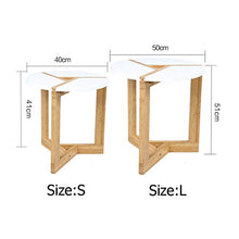 Wisfor Moderno Tavolino Bianco, Tavolino Rotondo da caffè Elegante Chic in Legno, per Soggiorno Balcone Camera da Letto Hotel, 40 x 41 cm