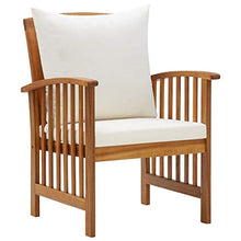 FAMIROSA Set Divani da Giardino 4 pz con Cuscini in Massello di Acacia-7975