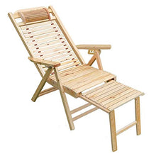 ZHANGYY Poltrone da Giardino Poltroncina in bambù, Poltrona da Esterno con poggiapiedi Lungo Sedia Pieghevole da Giardino Lettino da Giardino Durevole