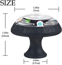Space Astronomy Planet Rocket Star UFO Pomelli per Porta Set di 4 Pomelli per Mobili Manopole per Cassetti Cucina Armadio Vetro