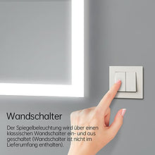 Emke, specchio da bagno a LED, con illuminazione, luce bianca calda