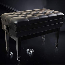 XIAOPENG Panca per Pianoforte per Due Persone Deluxe Sgabello per Pianoforte per Artista in Altezza Regolabile Facile da Montare con Vano per la Musica e Pelle di Alta qualità