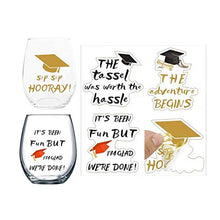 JUSTDOLIFE JUSTDOLIFE 12 Sheets Glass Cup Sticker Decorative DIY Assorted Cup Sticker for Graduation