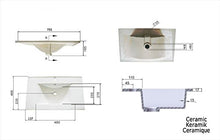 Mobile bagno a terra Domino 750 bianco lucido