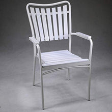 adami Poltrona da Giardino in Polywood con Schienale Svasato 55x63H93cm Creta Bianca