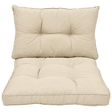 Beautissu Cuscino Lounge da Esterno XLuna - Comoda spalliera 50x40x12cm - per mobili e Arredamento da Giardino - Beige