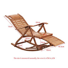 WUTONG Sedia a Dondolo da Giardino in Legno, Patio reclinabile Leggero Pieghevole, occupa Poco Spazio, Comodo poggiatesta Design Collo è più Relax