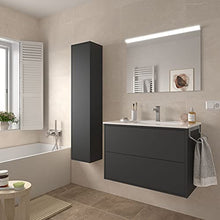 Salgar Optimus Set Mobile da Bagno, Truciolato, Nero Opaco, Extra Grande