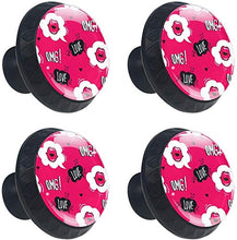 Lettera Love Graffiti Wings Colorful Pomelli per Porta Set di 4 Pomelli per Mobili Manopole per Cassetti Cucina Armadio Vetro