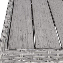 Gartentraum Divano da Salotto Grigio a 5 posti con Tavolo - Polyrattan - Lounge Irene