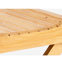 æ— Sgabello in bambù da 12 pollici in bambù naturale pieghevole sgabello panca da doccia sedile pieghevole in bambù sgabello per gambe da rasatura, completamente assemblato