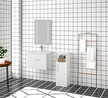 Xinyang Mobile da bagno sospeso da 60 cm con cassetto singolo bianco protezione ambientale MDF bordo con lavello in ceramica