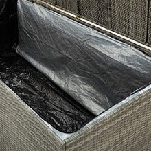 FAMIROSA Baule da Giardino in Polyrattan 180x90x75 cm Grigio