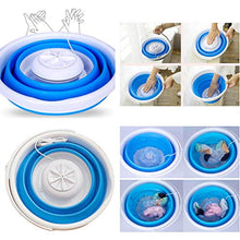 Sconosciuto Generic Lavatrice Portatile con Vasca Pieghevole per Viaggi d'Affari in Camper (Blu)