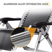 YYAI-HHJU Zero Gravity Recliner Sunbathing Folding Recliner with Thick Cushion for Deck Patio Beach Yard Cuscinetto Peso 150 kg Marrone