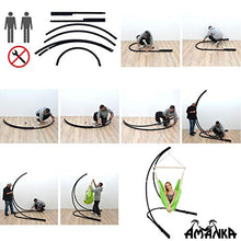 AMANKA Sostegno per Sedia sospesa 210cm Supporto per Appendere Sedile sospeso Max 150Kg Acciaio Nero