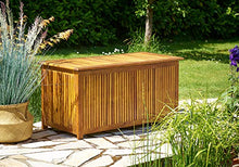 Deuba Cassapanca da Giardino 117x50x59cm Legno Acacia Baule Contenitore Esterno multibox portacuscini Fodera Interna