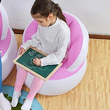 YUEBAOBEI Pouf per Bambini con Sedia Floccata E Divano Morbido Gonfiabile per Bambini,Blu