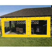 YJSMB All'aperto Impermeabile Tende, Robusto Pannello Laterale Divisori Vento/Pioggia Protezione Telone per Gazebo da Giardino, Pergolato (Color : Yellow, Size : 2.5x2.5m/8.2x8.2ft)