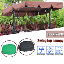 dDanke, copertura di ricambio per altalena da giardino, resistente ai raggi UV, 195 x 125 cm, per patio, esterni, 3 posti
