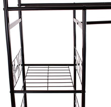 Appendiabiti Guardaroba scaffale portaoggetti Moderno 43x100x172cm con Tenda
