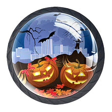 4 PCS Pomelli per Porta,Pomolo per Mobile,Pomelli per Mobili con Viti,Maniglia per Armadietto,Pomelli per Porta,Pomelli per Cassetti per Porta,Armadio,Cassetto e CredenzaDue zucca illuminata Halloween