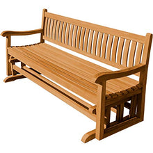 Panchina a dondolo Roma in legno massiccio di teak