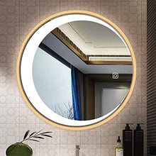 BATH Specchio Rotondo a LED Illuminato, Specchio da Bagno a Forma di Mezzaluna Impermeabile a Parete