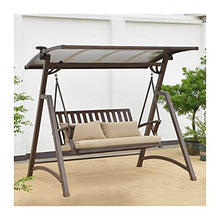 HLZY Grande aliante all'aperto con Supporto, Sedia da Esterno a Patio per Esterni con Cuscini e baldacchino, arredo Cortile all'aperto Sedia Sedia da banco Perfetto