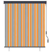 vidaXL - Tenda avvolgibile per esterni, 140 x 250 cm, giallo e blu