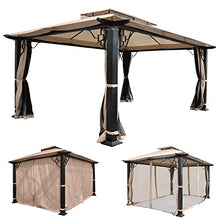 Mendler Gazebo pergola baldacchino Mira con zanzariere e tende ~ 4,5x3,5m