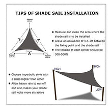 YAOYI Tenda A Vela Triangolare, Tenda da Sole Impermeabile, Protezione UV, per Feste All'aperto in Terrazza Giardino, con Corda (5x5x7m,Verde)