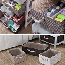 XiuHUa Comodino Moderno in Legno massello con cassettiera in Paglia di Corallo Mobili da Camera da Letto (Size : 3 Layer)