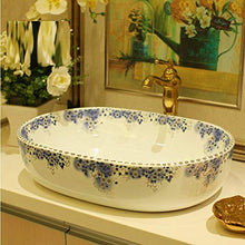 Lavabo da palco lavabo Ovale in Ceramica Viola Jingdezhen