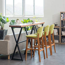 HLR - Sgabelli da bar, sgabelli da bar, sedia moderna ed elegante, in legno e lino, adatti per la cucina, il caffè, il cassetto, per la reception, colore: B