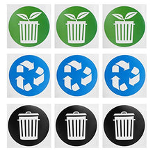 Conkergo 60PCS / Set Collezione Circolare Garbage Identificazione Ricicli Decalcomania Dollbin Sticker