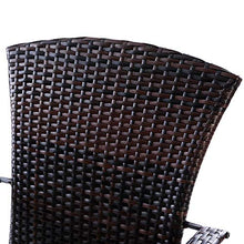 COSTWAY Poltrona da Giardino in Rattan con Cuscino Sedia da Esterno Balcone