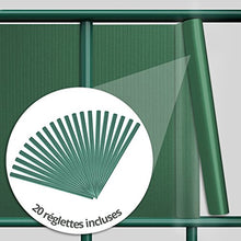 casa pura Copri Ringhiera Balcone - Strisce Privacy PVC | Teli Impermeabili per Esterno | 19 cm x 35 m, Vari Design | Verde