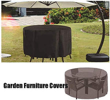 N / A Copre mobili da Giardino, Tavolo da Giardino, coperture Impermeabili, Robusto 420D Oxford Coperto Set Tabella di Patio di mobili da Giardino Rotondo, Diverse Misure,140x95.