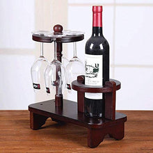 Semplicità Creativa Semplicità Creativa Bottiglie Portabottiglie da Tavolo Autoportante Bicchiere da Vino Rack in Legno Controsoffitto 1 Supporto per Bottiglie Di Vino Espositore per Bar da Cucina,