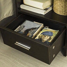 SoBuy Comodino Marrone, Comodino Letto con cassetto FBT66-BR