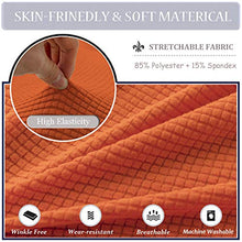 KELUINA 2 Pezzi Copripoltrona Club,Copripoltrona Chesterfield Elasticizzato Jacquard Poltrona da Cocktail Elastico Copripoltrona Lavabile Fodere Coprisedia per Bar(Arancione)