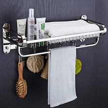 IUYJVR Mensola per Bagno a Parete in Acciaio Inossidabile con portasciugamani e Gancio per Bagno e Cucina. Risparmia Spazio