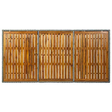 FAMIROSA Tavolo da Giardino Grigio Chiaro in Polyrattan e Legno Acacia