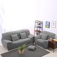 WINOMO Fodera per Divano Copridivano Copertine 3 Posti Copertura di Elasticità Coperchio Protezione del Mobiletto (Grigio)
