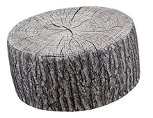 BRANDSSELLER, pouf sgabello per interni ed esterni gonfiabile – design a tronco d'albero – 55 x 25 cm – colori: marrone, grigio