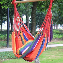 VSander Macrame Lounging Hanging Corda Hammock Chair Porch Seat Swing for Camera da Letto Interno O Esterno Giardino Patio Yard con Cuscino E in Legno Bar