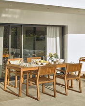 Kave Home - Tavolo da esterno Emili in legno massello di acacia, 190 x 90 cm