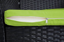 Mendler Serie Halden per l'esterno Set 2X poltrone 60x59x83cm polyrattan Antracite con Cuscino Verde