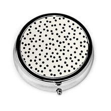 Dots Dots Dots - Contenitore rotondo per pillole a 3 scomparti, in metallo, per medicina e vitamina